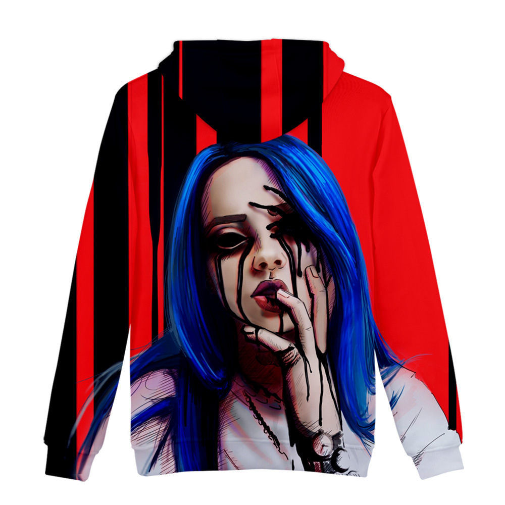 Title 49, Billie Eilish 3D dukserica sa kapuljačom u digi...