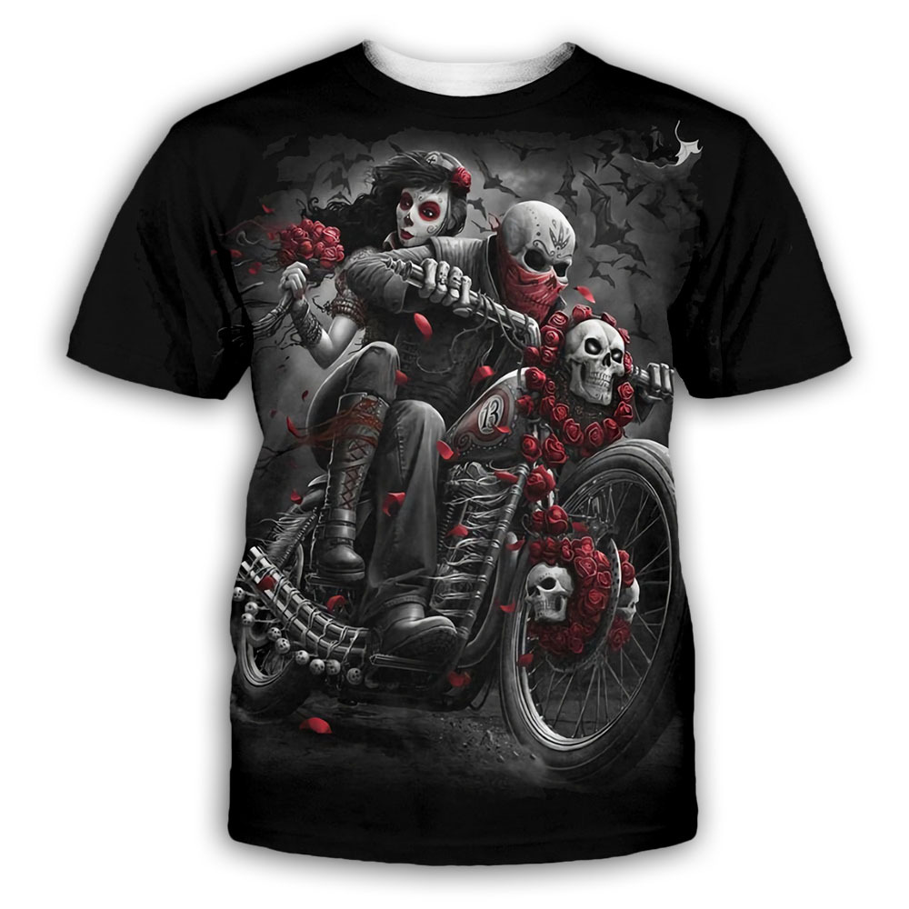 Title 10, Printed skull cool crew neck short sleeve T-shirt