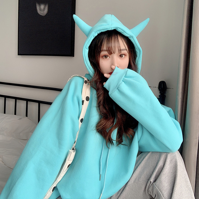 Title 36, Hooded loose sweatshirt with horns