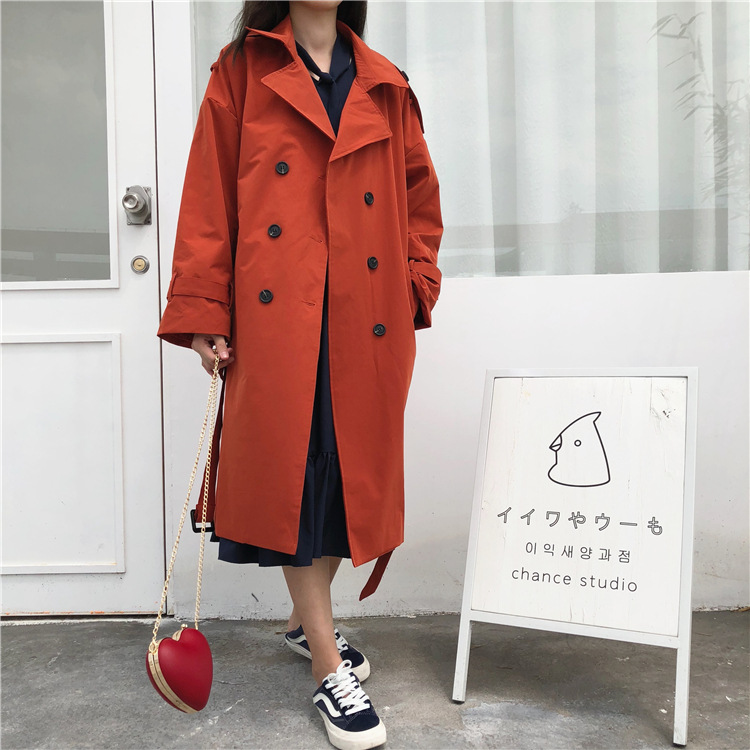 Title 20, Trench coat casual coreano com abotoamento dupl...