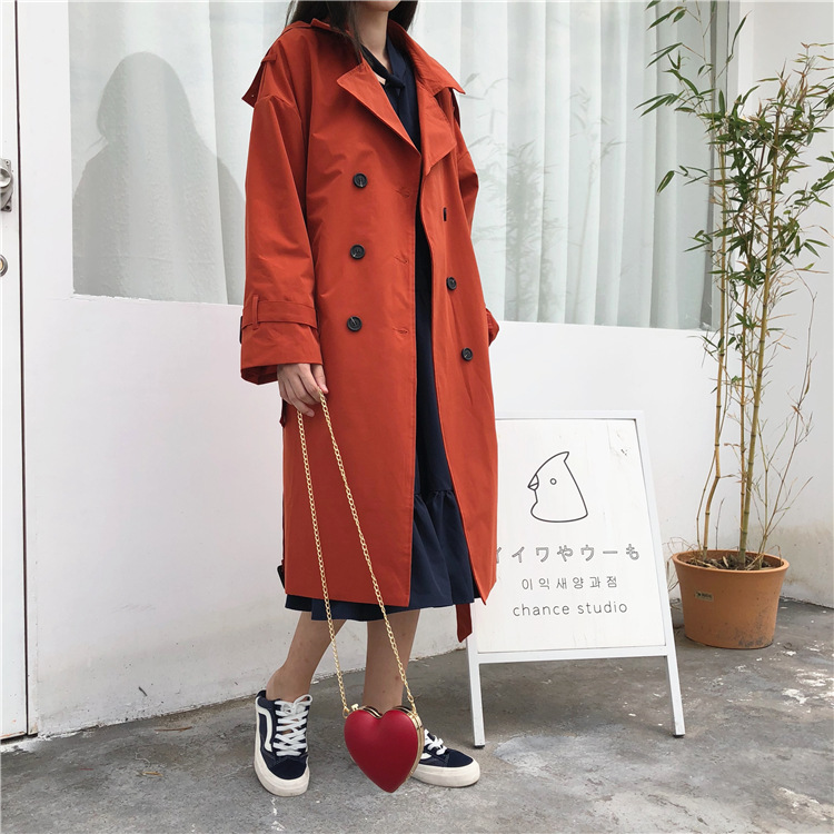 Title 27, Trench coat casual coreano com abotoamento dupl...