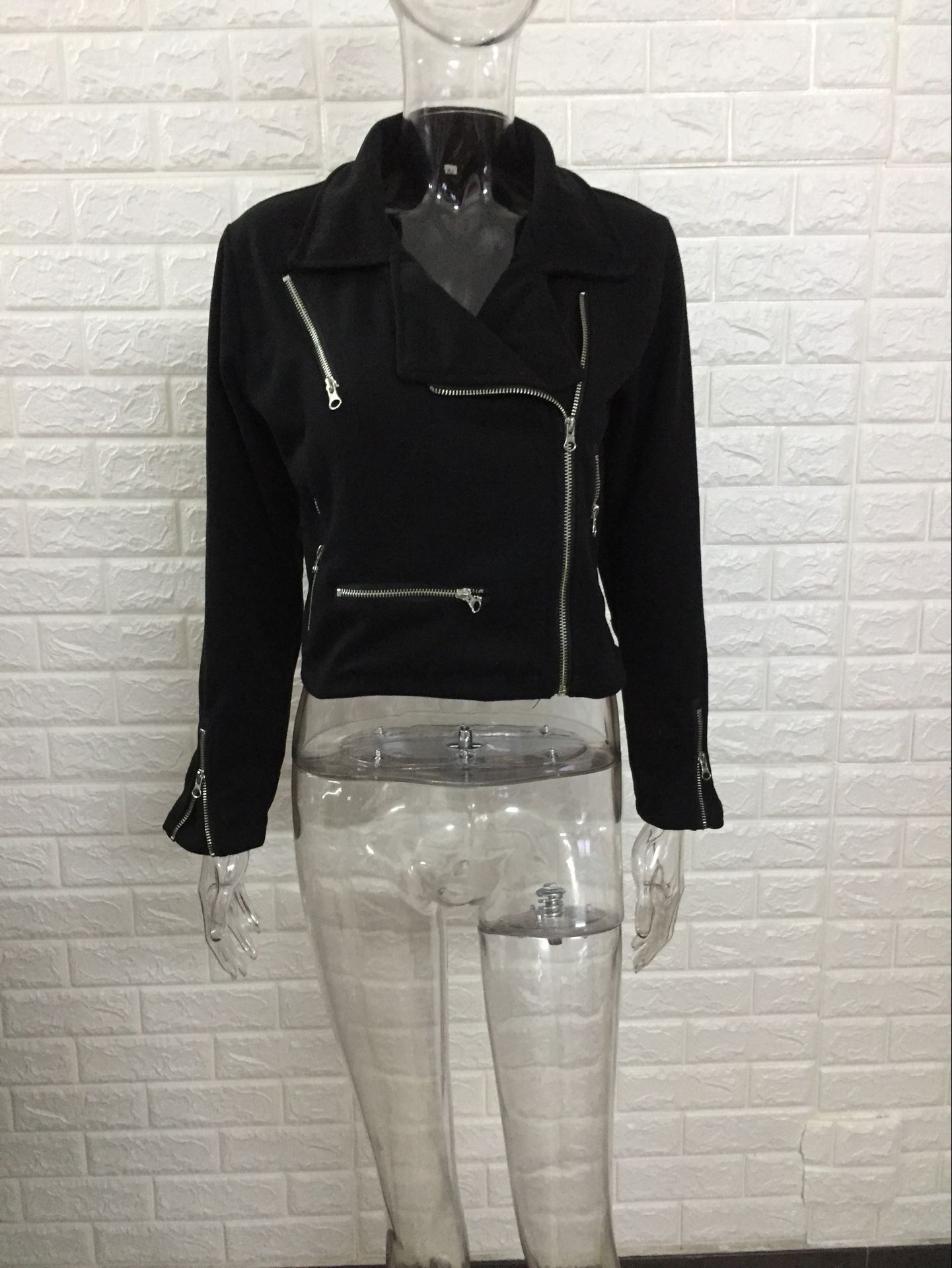 Title 14, Lapel short top with multiple zips, designed fo...