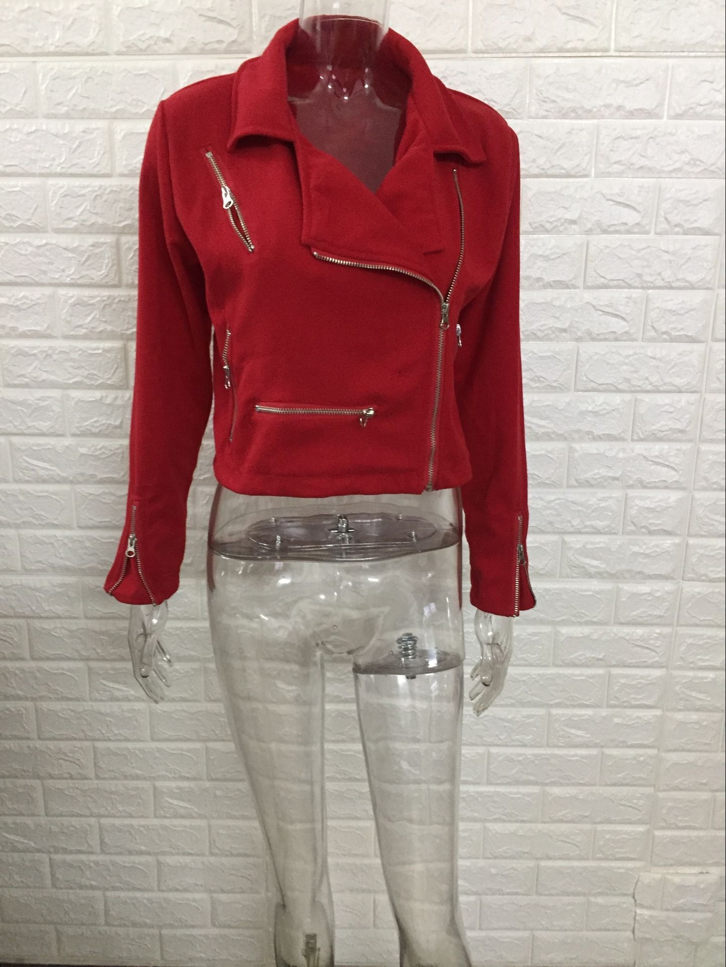 Title 15, Lapel short top with multiple zips, designed fo...