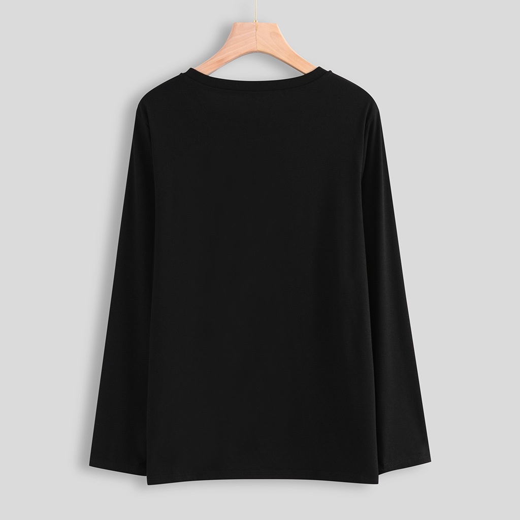 Title 11, Letter round neck long sleeve t-shirt