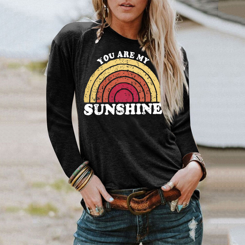 Title 40, Letter round neck long sleeve t-shirt