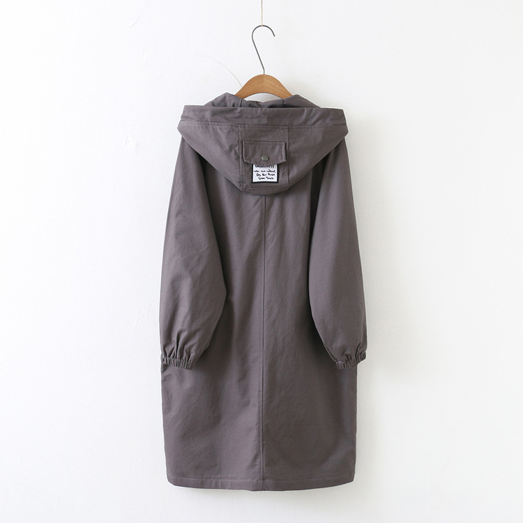 Title 5, Thin hooded long windbreaker casual long coat