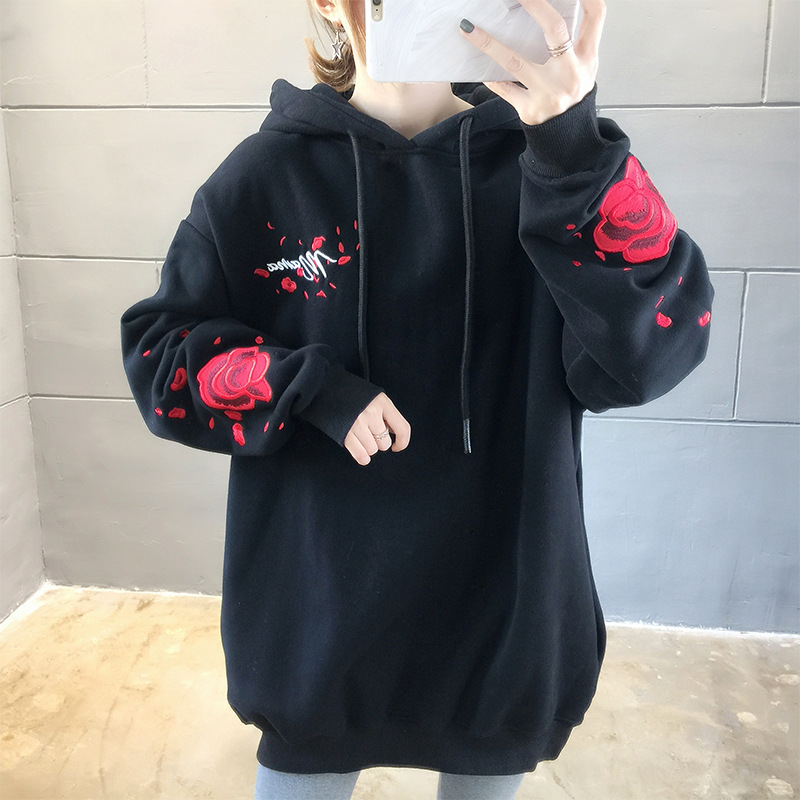 Title 5, Crane embroidery hooded long sleeves