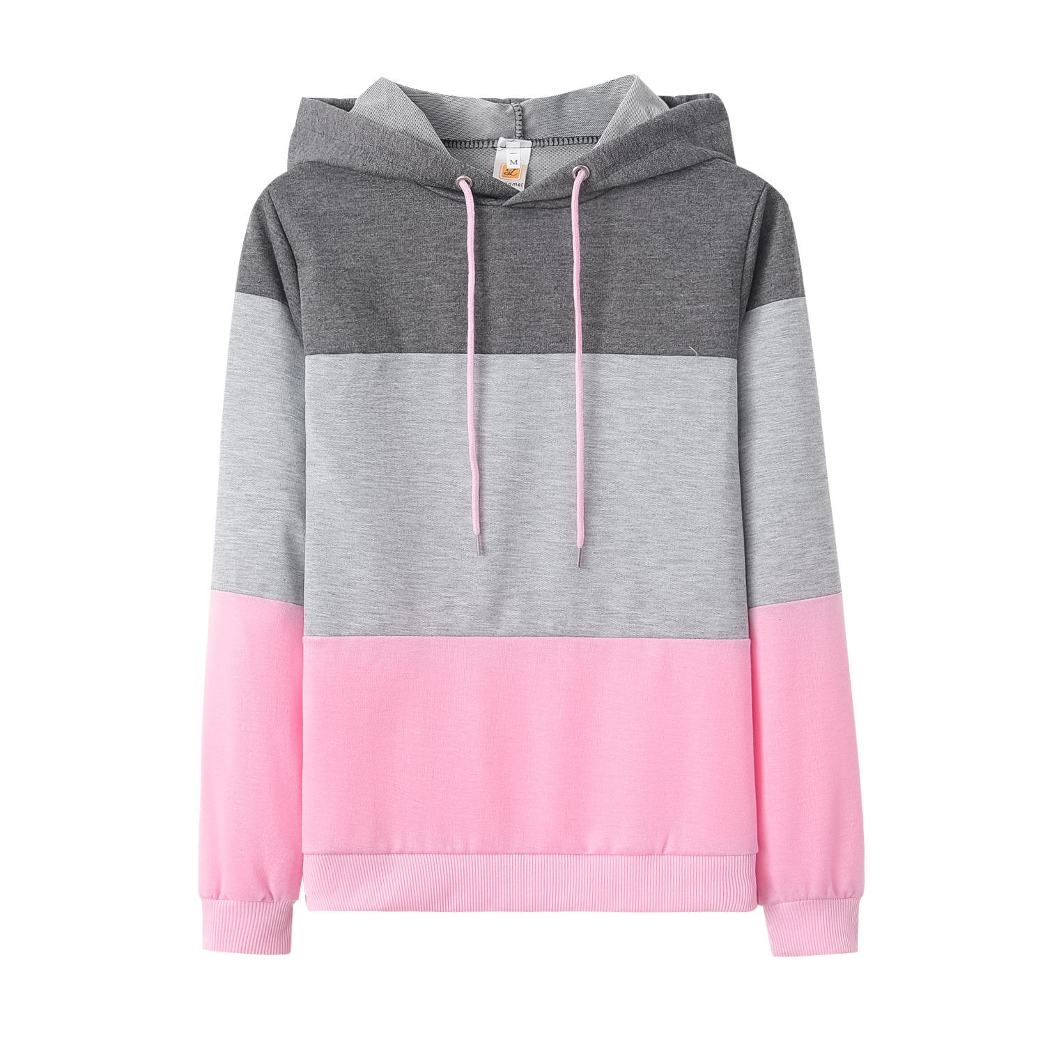 Title 5, Colorblock Hood Featuring Loose Long Sleeves