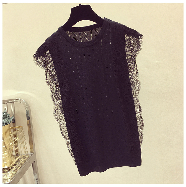 Title 8, Lace knitted vest women