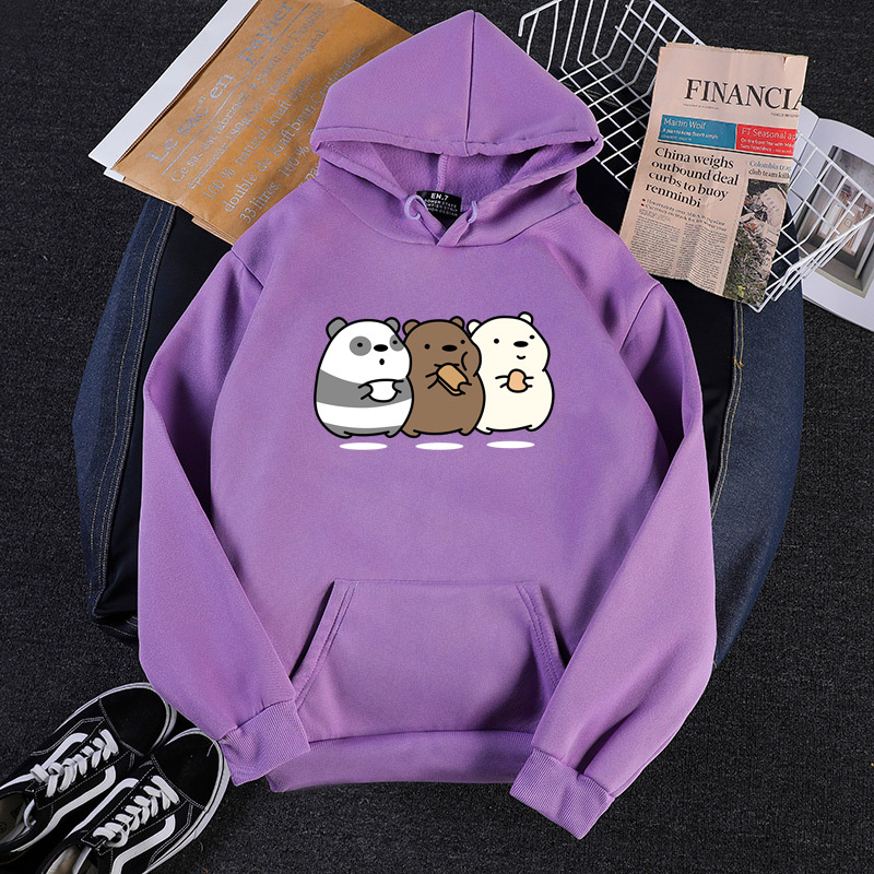 Title 2, Bear bear food print plus hooded sweatshirt