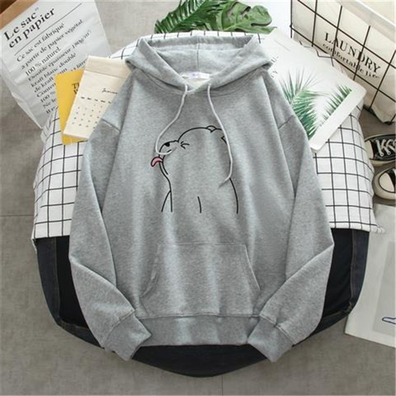 Title 5, Bear print hooded sports sweatshirt