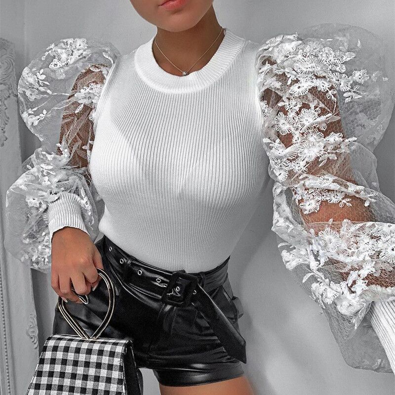 Title 5, Lace Puff Sleeve Top