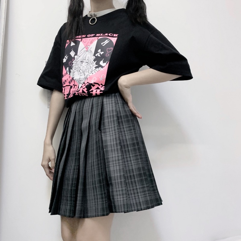 Title 7, Anime print loose short sleeves