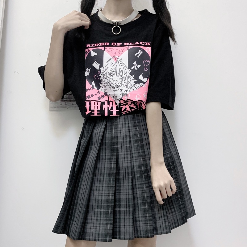 Title 9, Anime print loose short sleeves