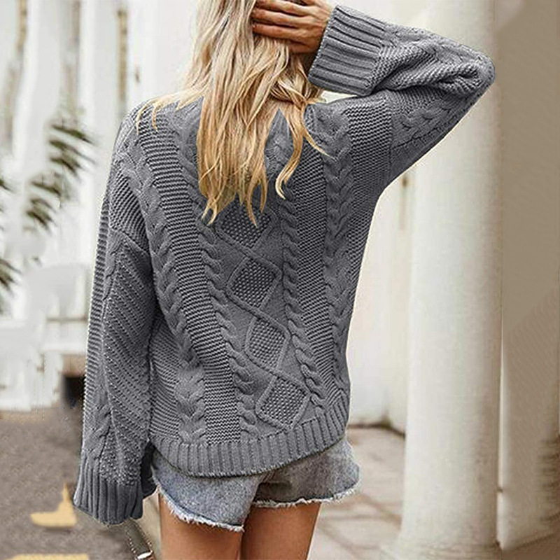 Title 3, Autumn And Winter Sweaters Solid Color Knitwear...