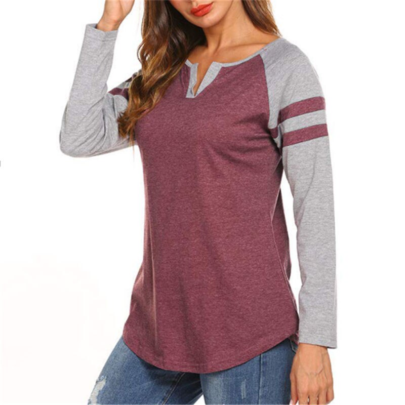 Title 5, Multicolor Striped Stitching Long Sleeve T-shirt