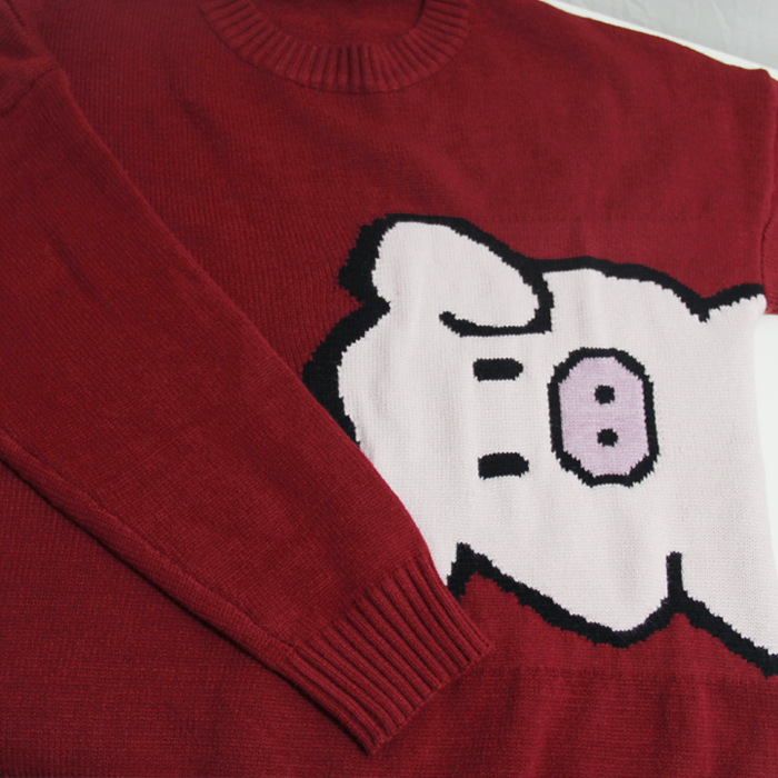 Title 2, Spring New Year red pig sweater