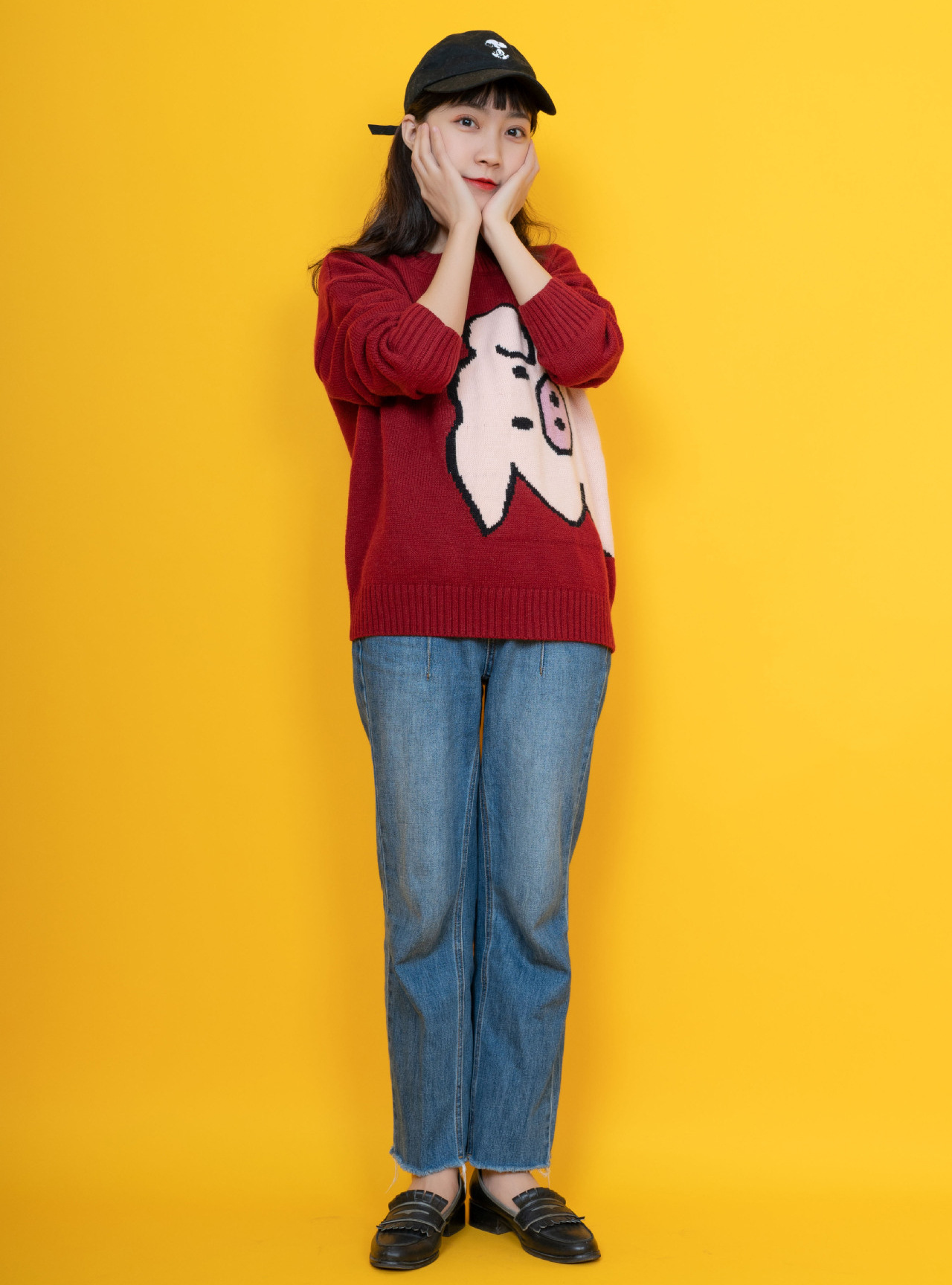 Title 6, Spring New Year red pig sweater