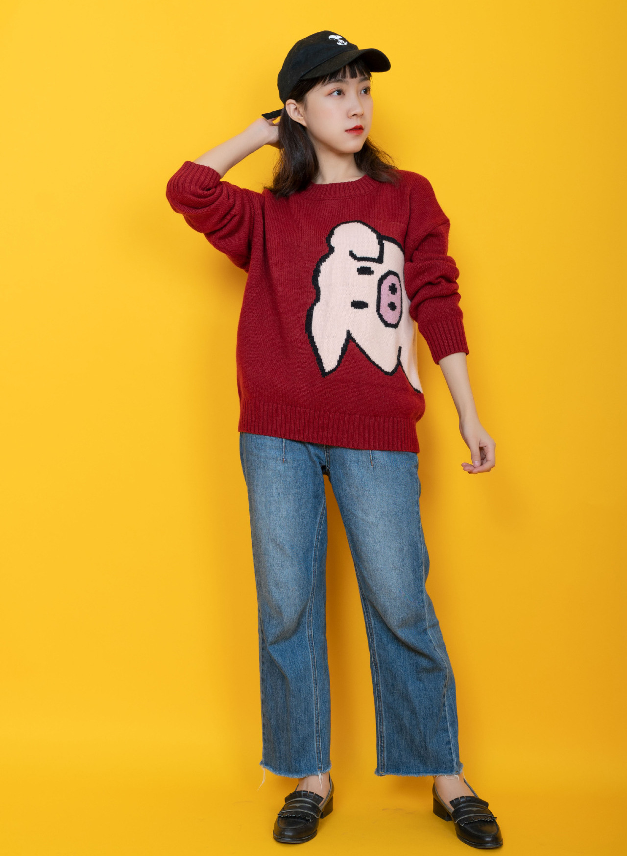 Title 8, Spring New Year red pig sweater