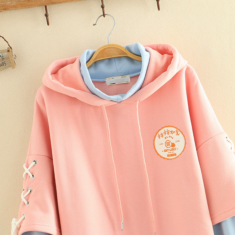 Title 14, Patch color block hoodie