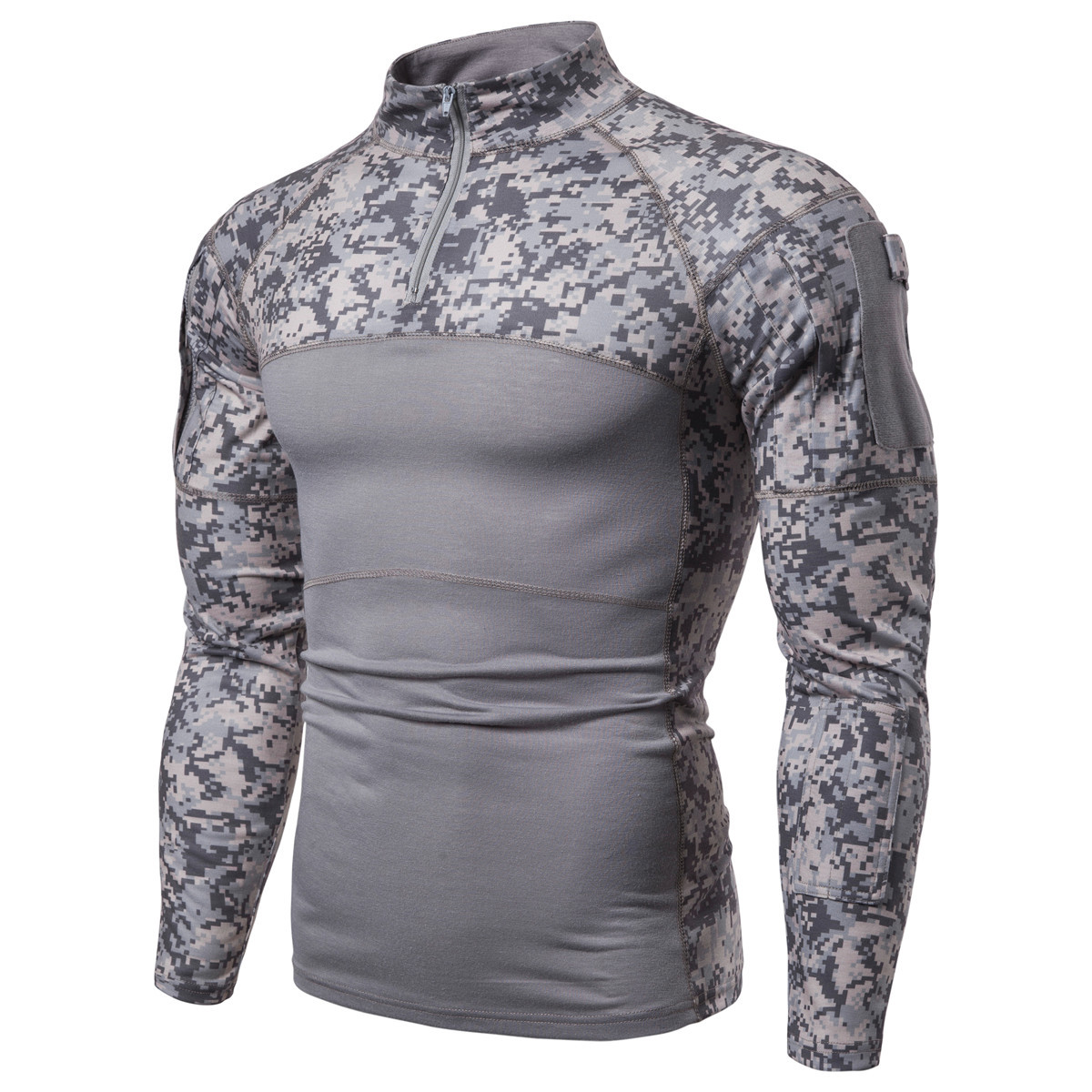 Title 3, Camouflage Panel Zipper T-shirt. Versatile and ...