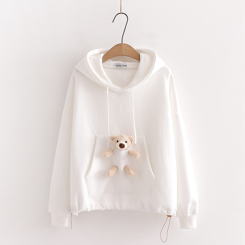 Title 6, Baby Bear Round Neck Plush Warm Sweater Jacket