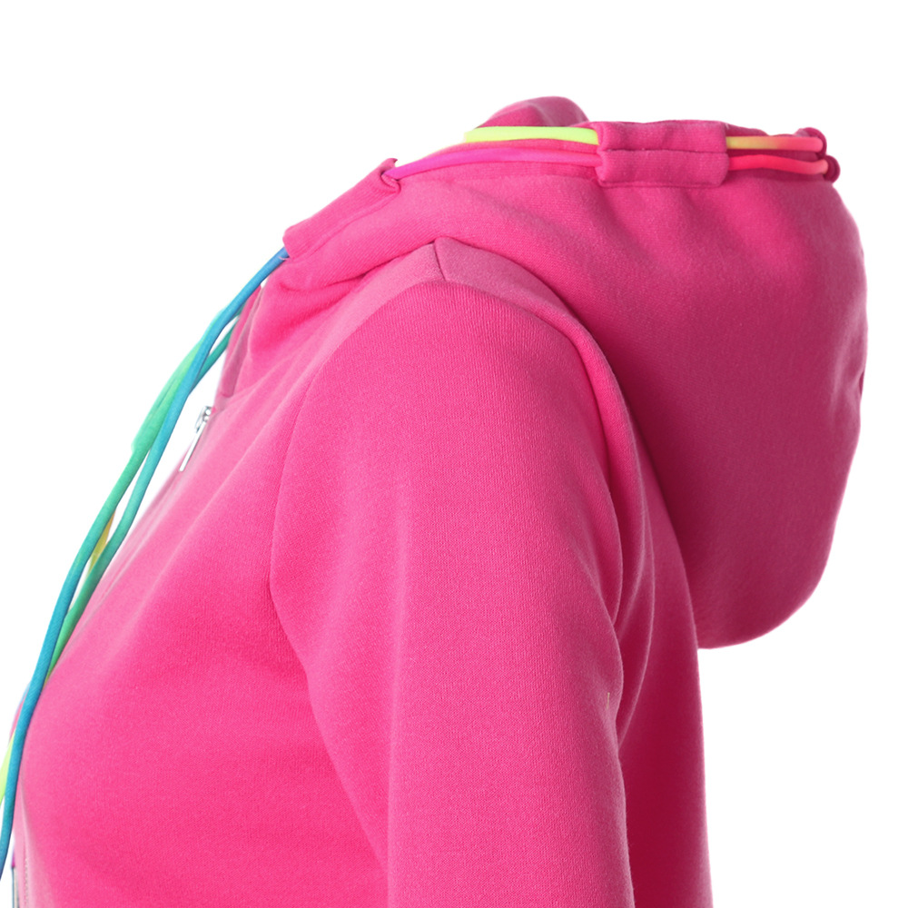 Title 8, Colorful Drawstring Hooded Zipper Pocket Cardig...