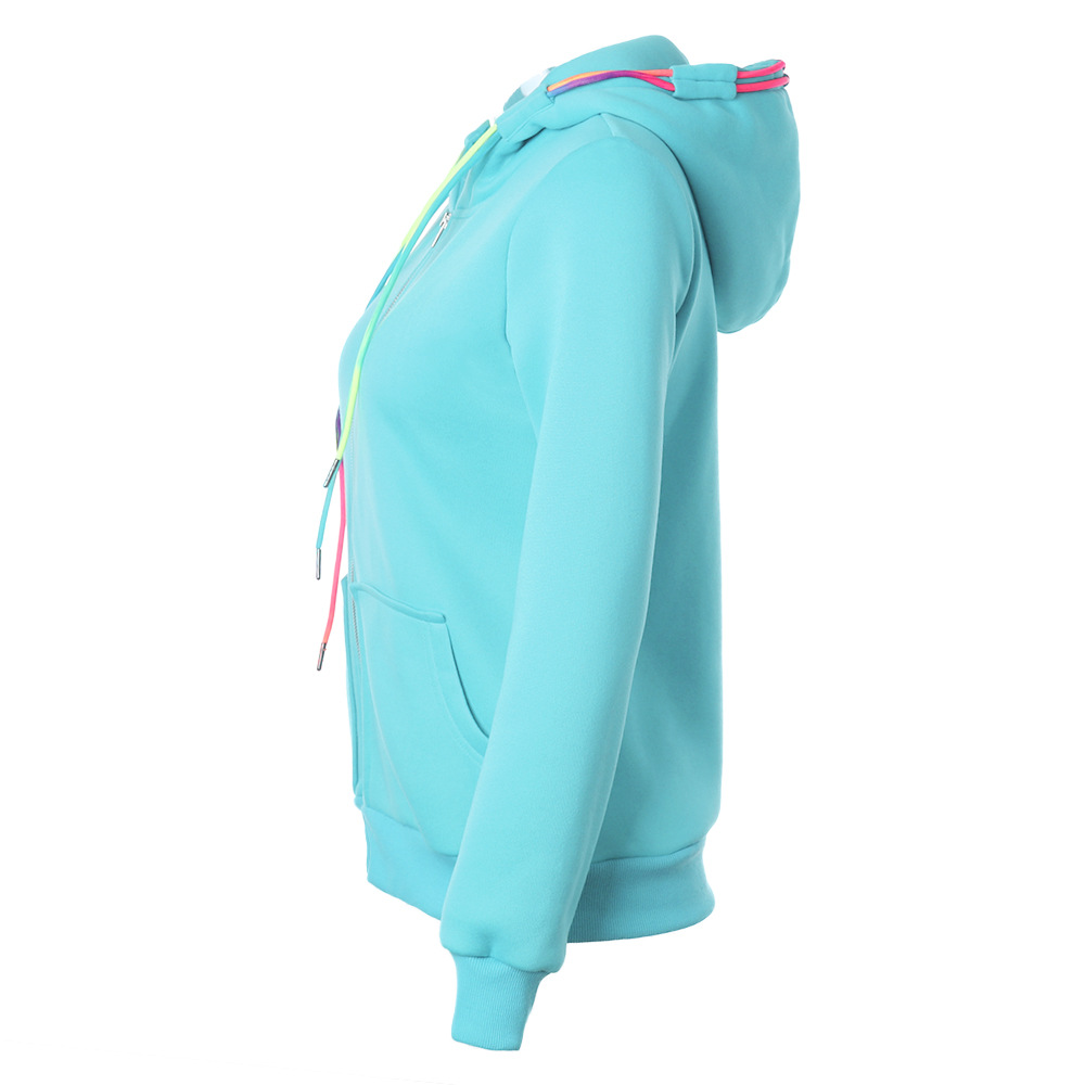 Title 11, Colorful Drawstring Hooded Zipper Pocket Cardig...