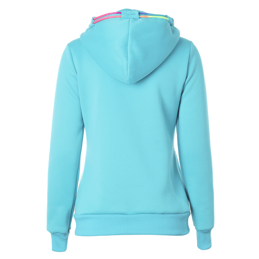 Title 12, Colorful Drawstring Hooded Zipper Pocket Cardig...