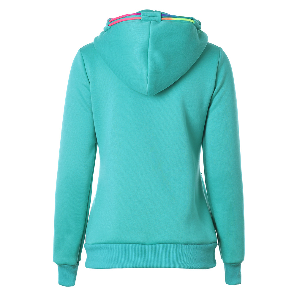 Title 16, Colorful Drawstring Hooded Zipper Pocket Cardig...