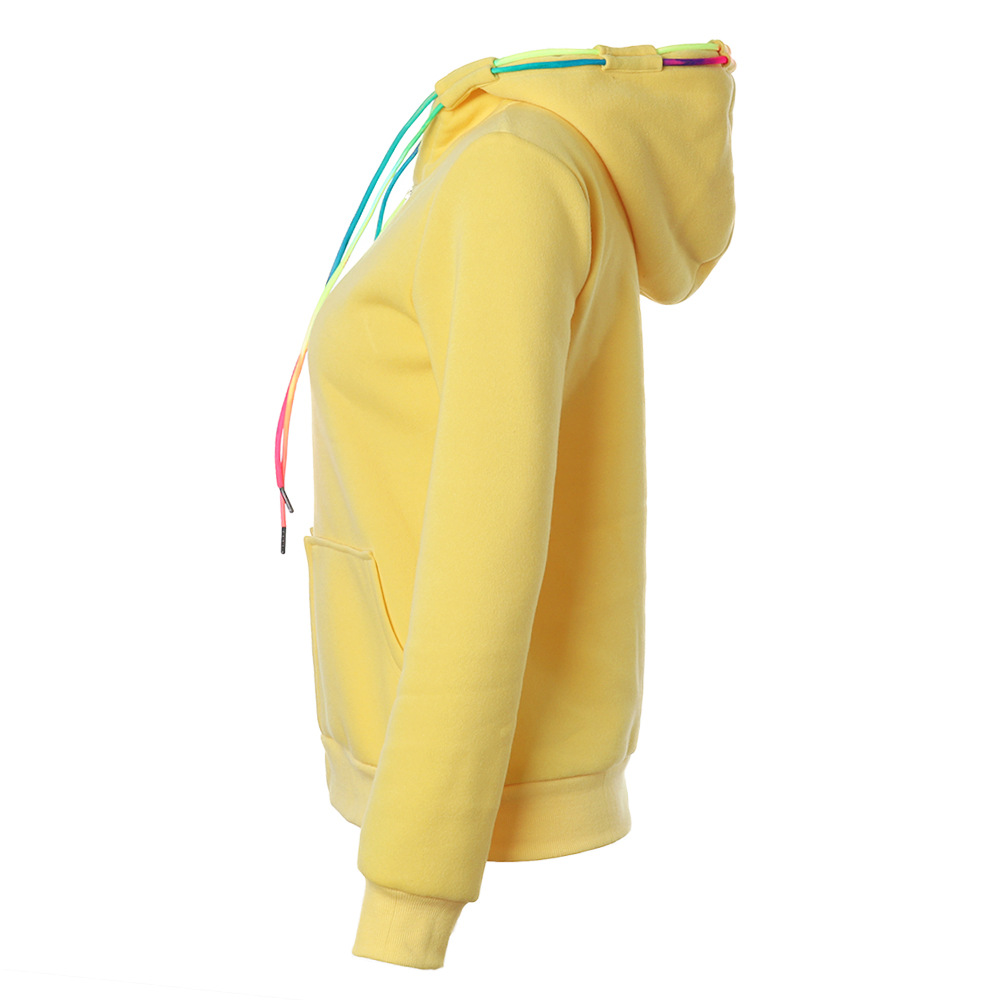 Title 19, Colorful Drawstring Hooded Zipper Pocket Cardig...