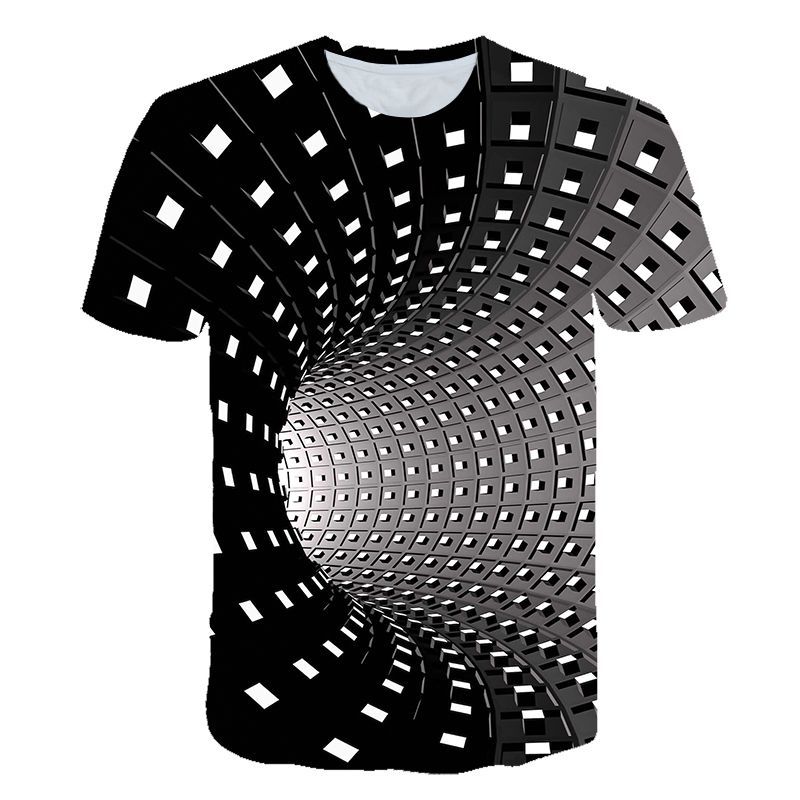 Title 2, Camiseta com estampa de redemoinho 3D, estilo m...