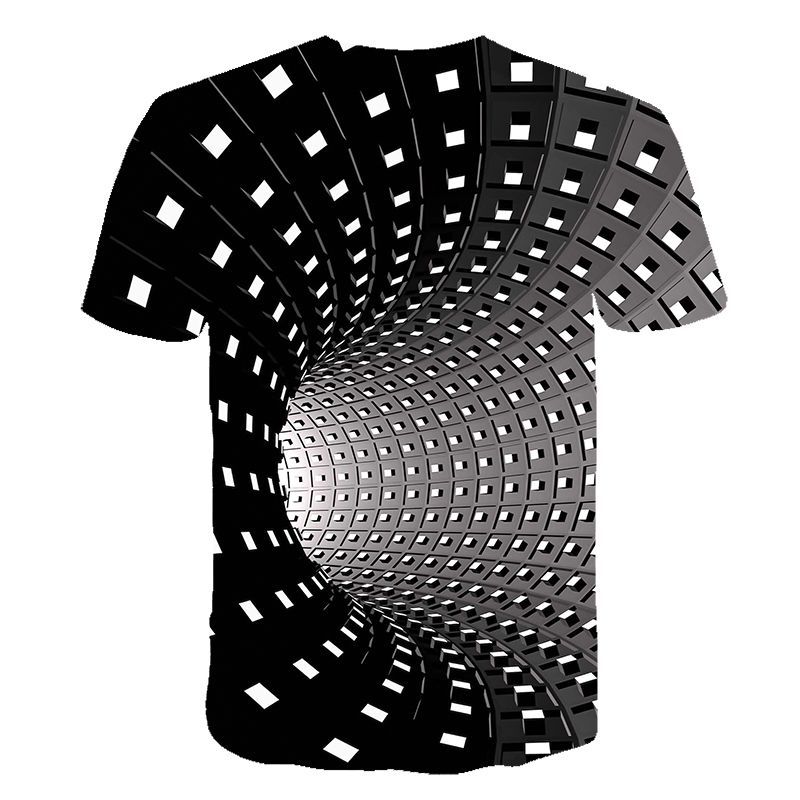 Title 3, Camiseta com estampa de redemoinho 3D, estilo m...