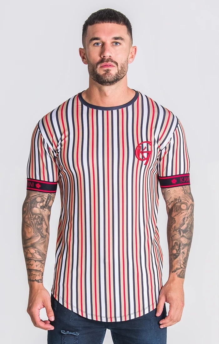 Title 4, Quick-drying striped casual sports T-shirt desi...