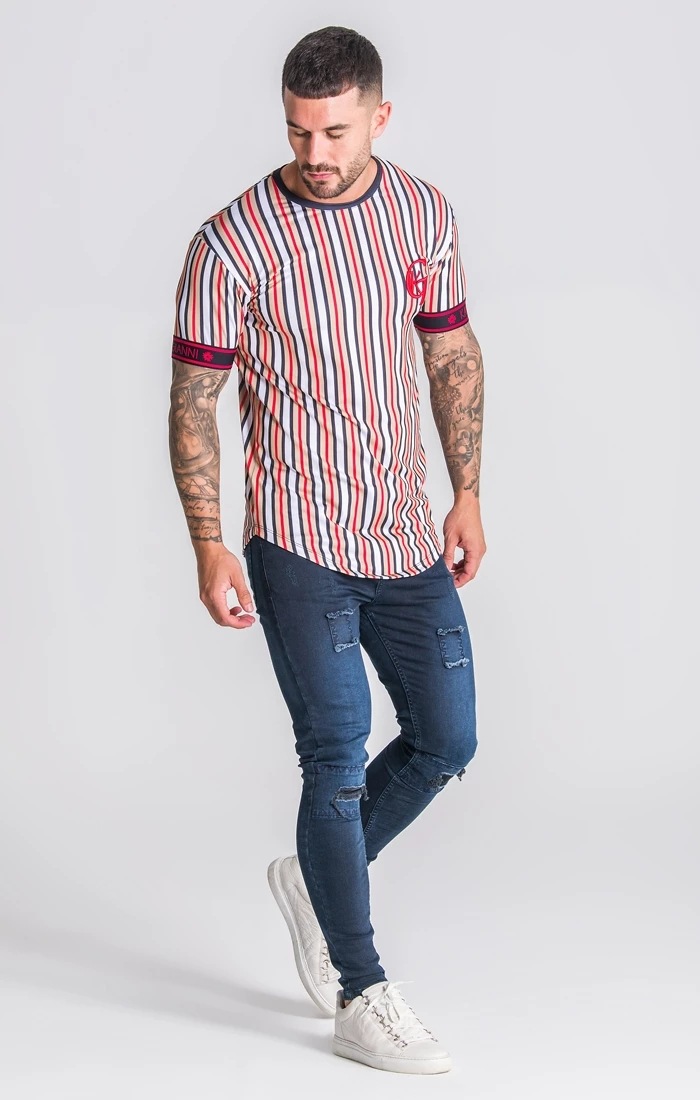 Title 5, Quick-drying striped casual sports T-shirt desi...