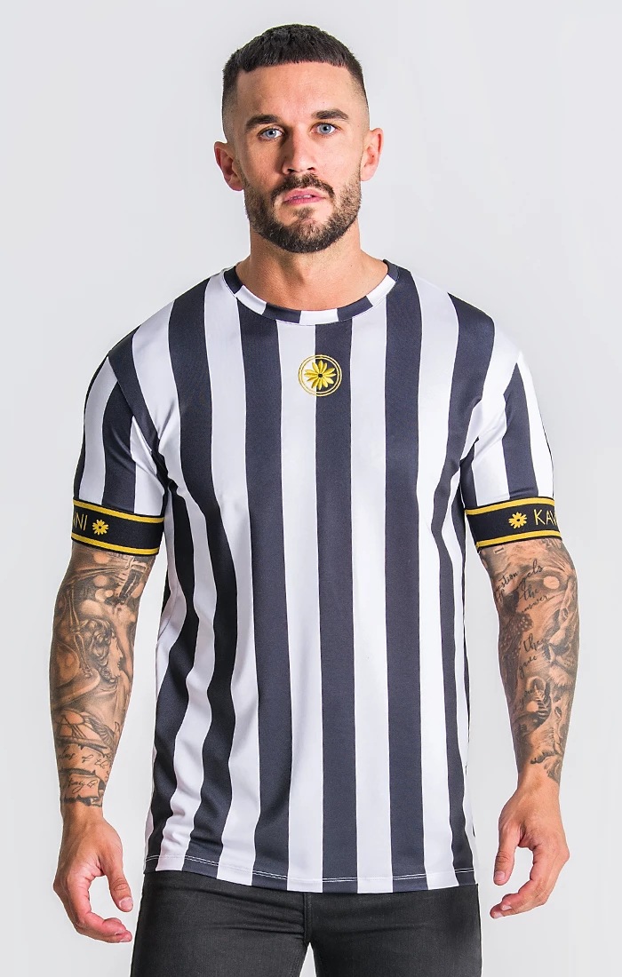 Title 15, T-shirt sportivo casual a righe ad asciugatura ...