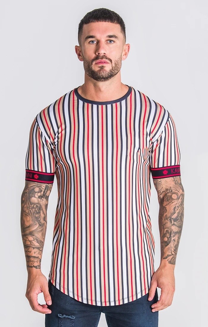 Title 19, Quick-drying striped casual sports T-shirt desi...