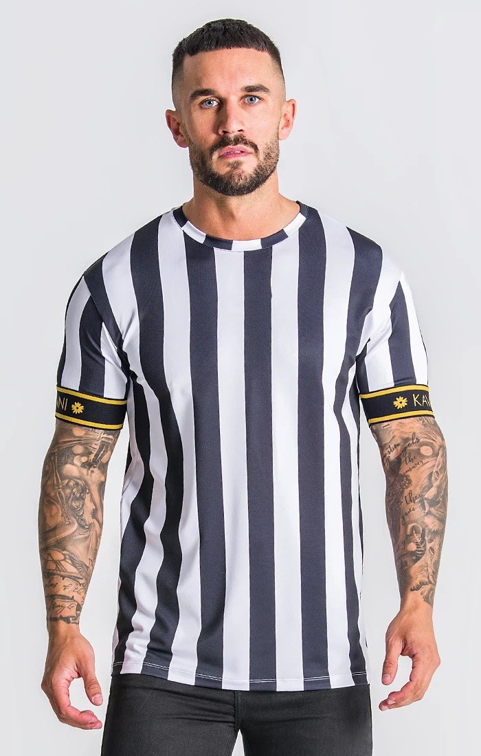 Title 22, Quick-drying striped casual sports T-shirt desi...