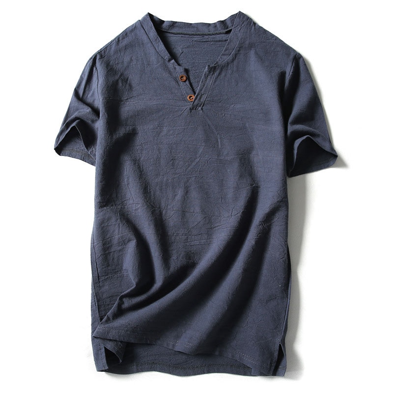 Title 2, Solid color linen short sleeve t-shirt offering...