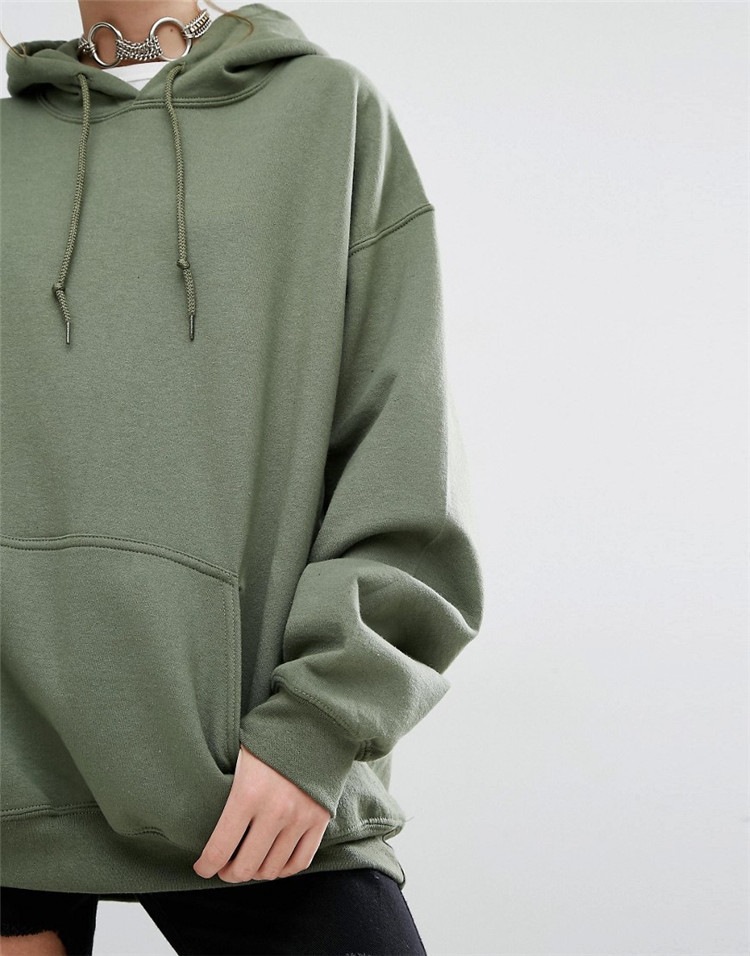 Title 2, Loose solid color sports hooded bat sleeve swea...