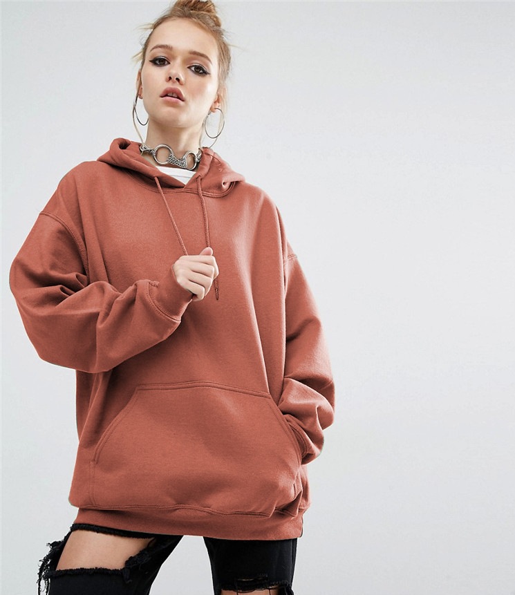 Title 5, Loose solid color sports hooded bat sleeve swea...