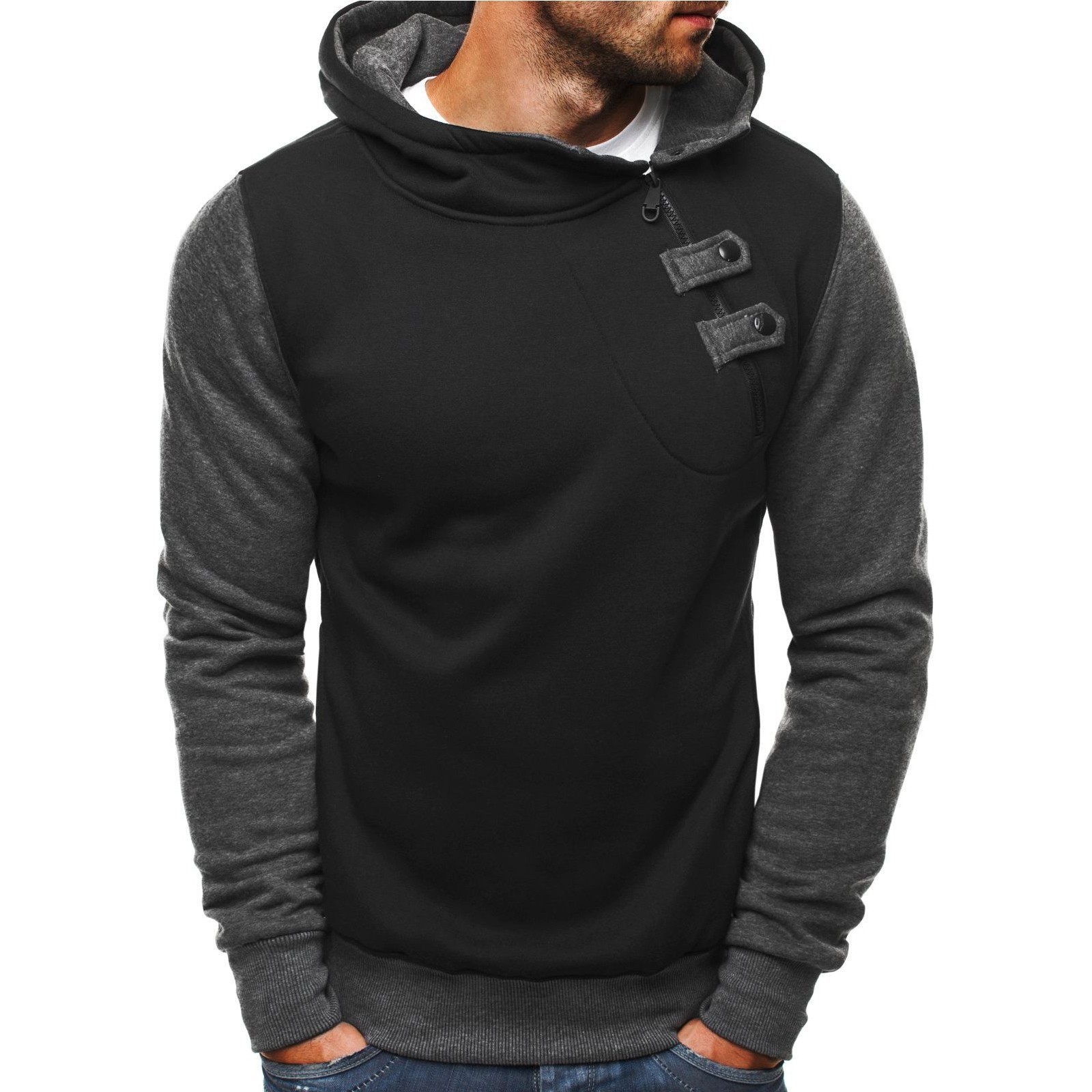 Title 3, Mens Fleece Thickened Hoodie