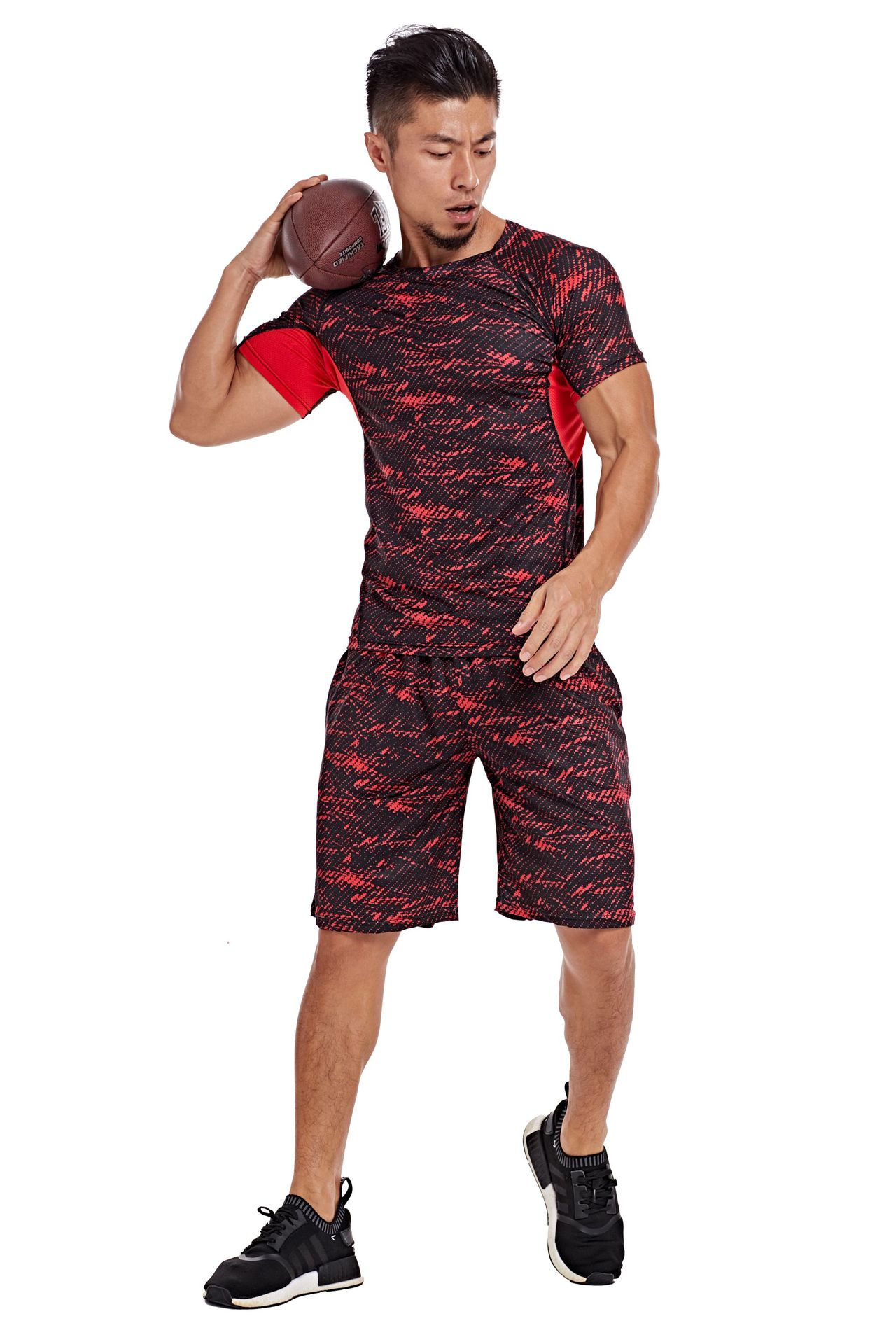 Title 7, Conjunto esportivo masculino de verão estampado...