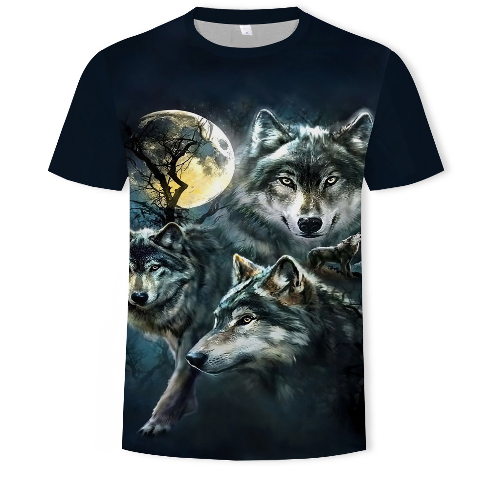 Title 2, Mens star wolf head short sleeve printed mens...