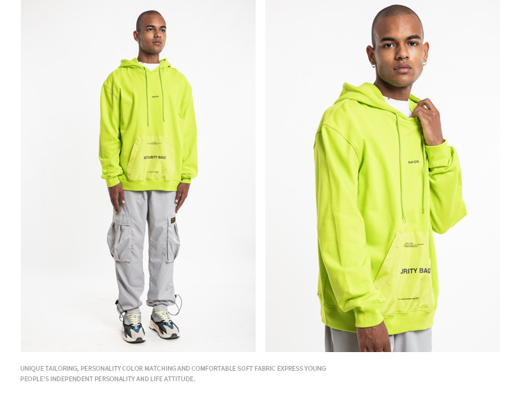 Title 3, Loose fluorescent green mens sweatshirt