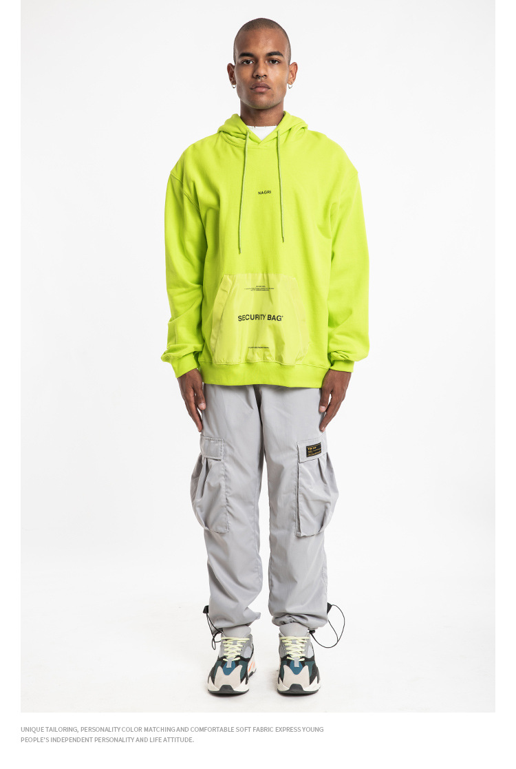 Title 4, Loose fluorescent green mens sweatshirt