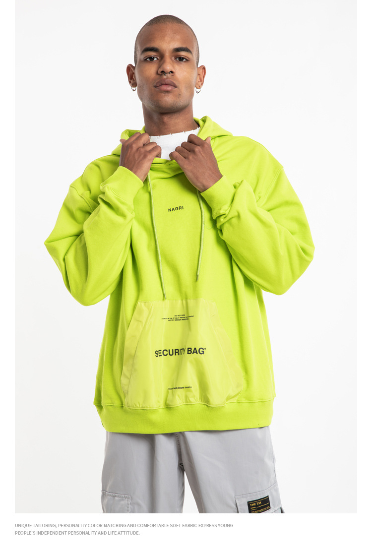 Title 6, Loose fluorescent green mens sweatshirt