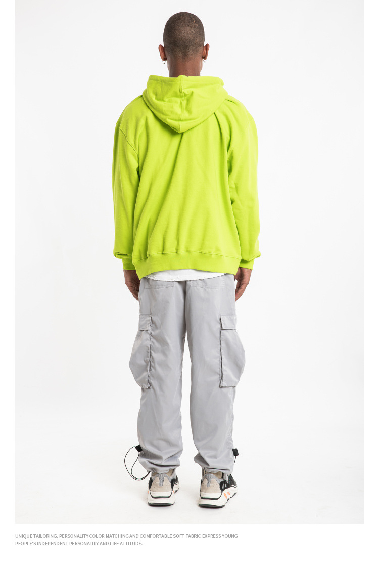 Title 7, Loose fluorescent green mens sweatshirt