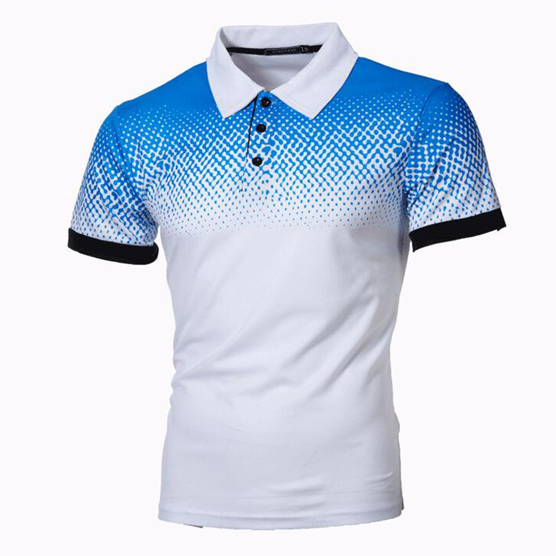 Title 2, Camiseta polo masculina com estampa degradê 3D,...