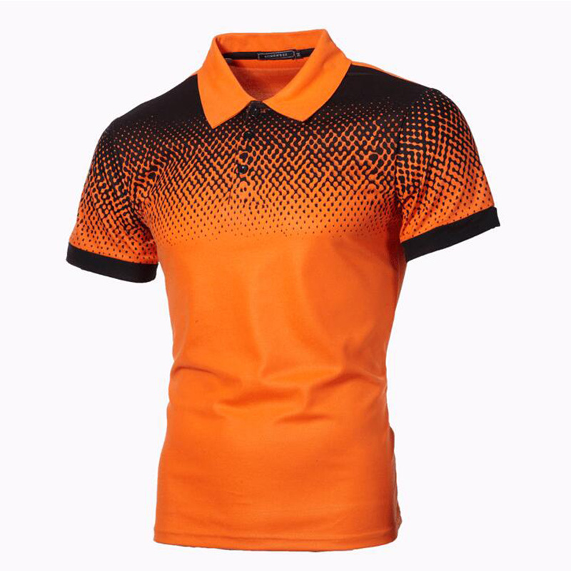 Title 3, Camiseta polo masculina com estampa degradê 3D,...